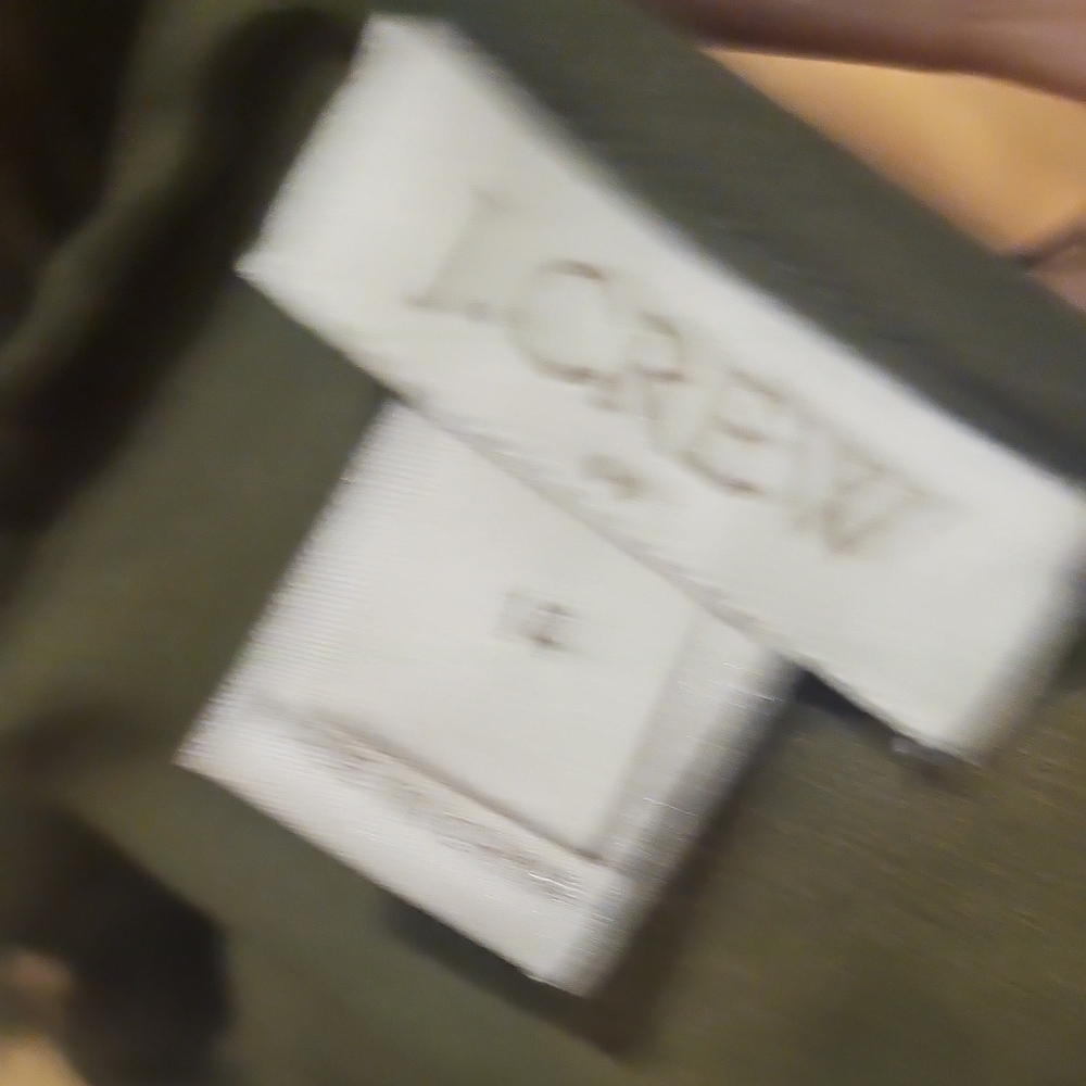 J. Crew Olive Green Lace Accent Blouse - Picture 5 of 5